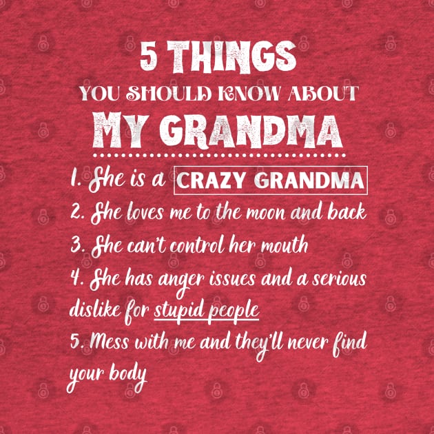 5 Things You Should Known About My Grandma Funny by JustBeSatisfied